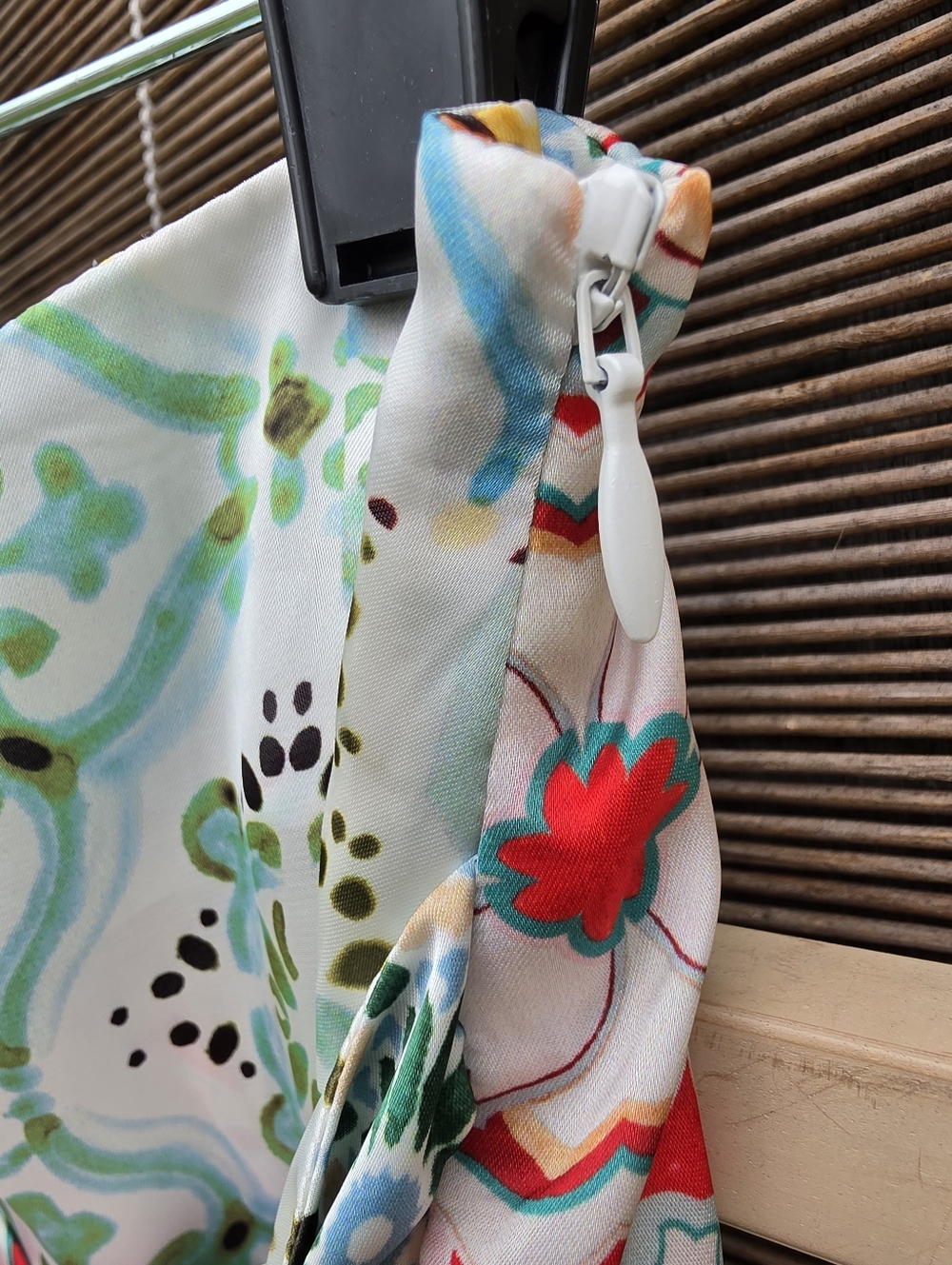 Zara Printed Satin Wrap Skirt with Knot Pareo M - Picture 8 of 10